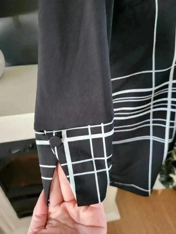 Black and white dress with 3/4 sleeves – photo 2